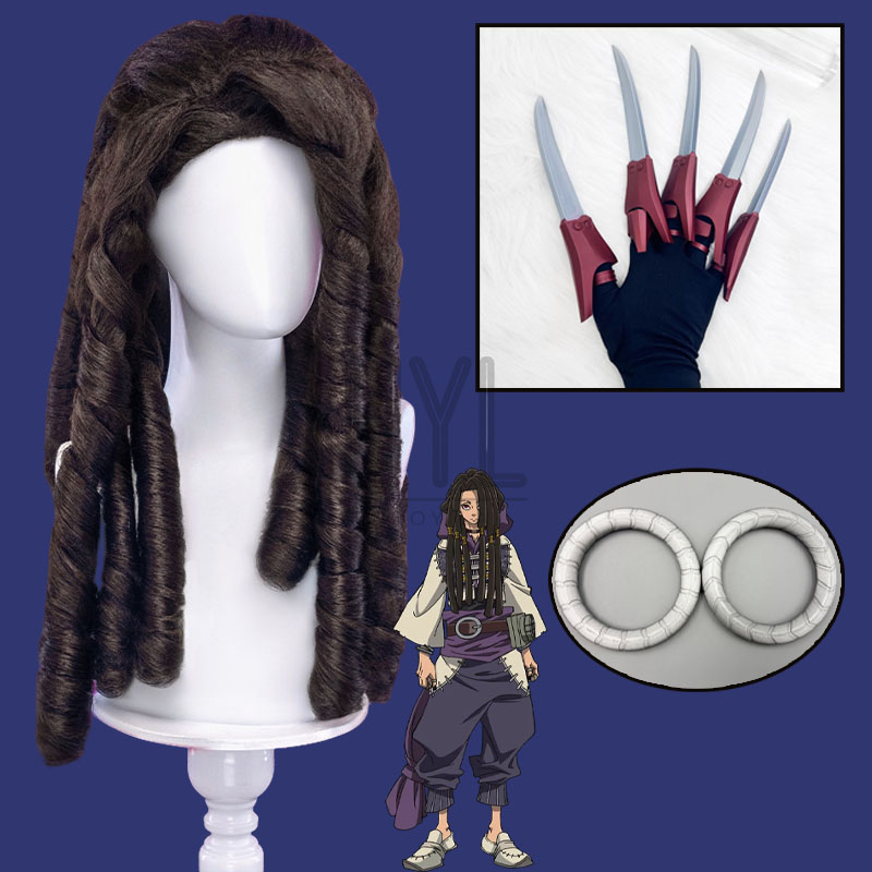 Anime Cosplay Long Black Hair - Anime Gachiakuta Jabber Wonger Cosplay Wig