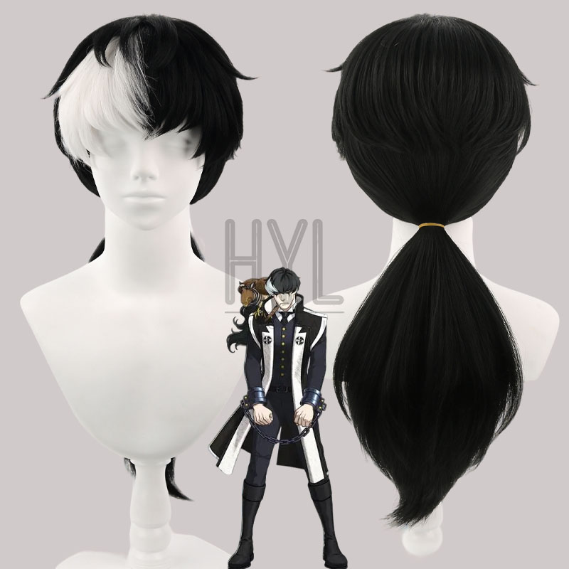Anime Cosplay Long Black Hair - Game Ace Attorney Simon Blackquill Cosplay
