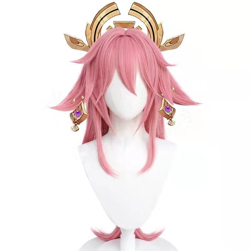 Cosplay Anime Yae Miko - Genshin Impact Yae Miko Cosplay Wig