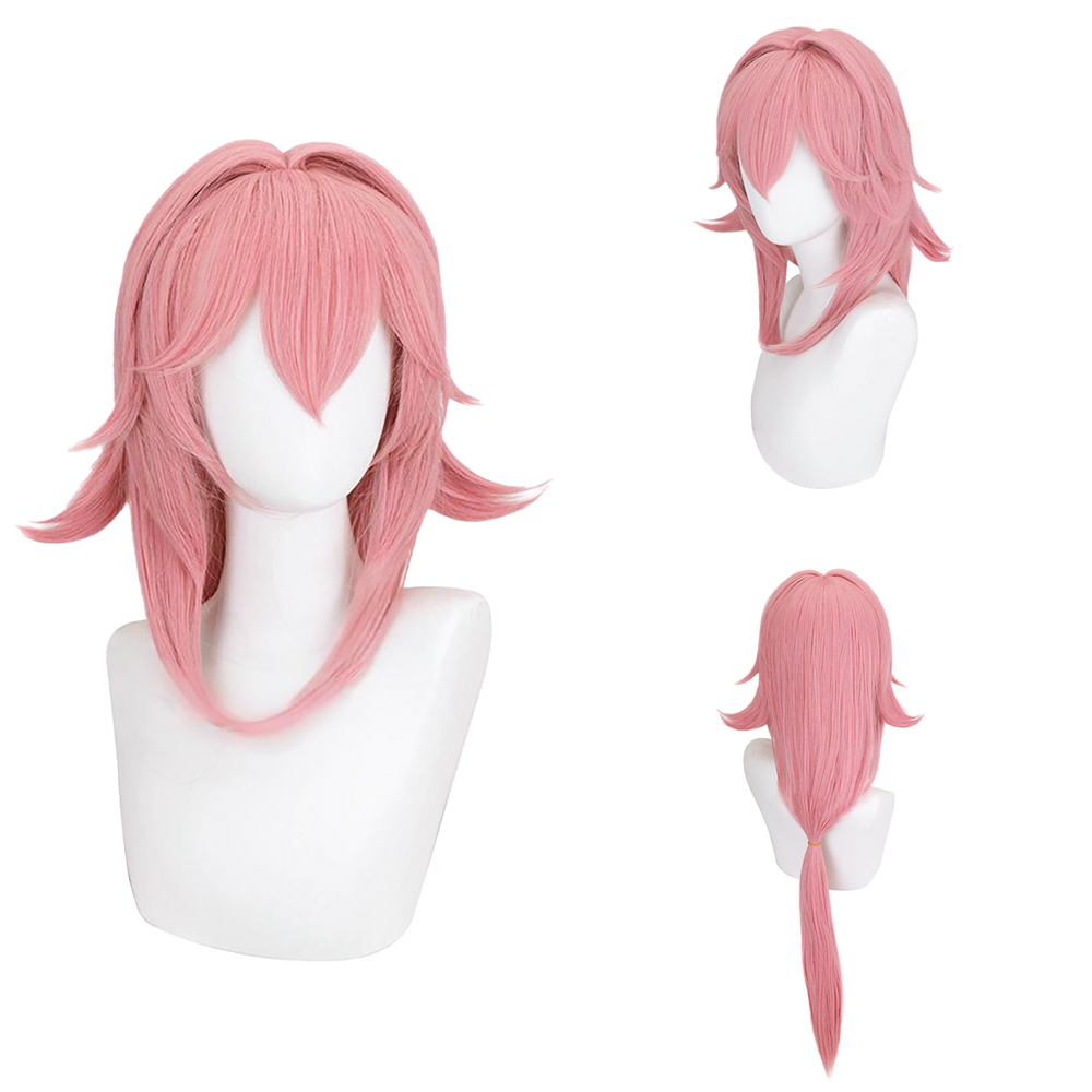 Yae Miko Cos Wig Pink Natural  - Cosplay Anime Yae Miko recension och pris