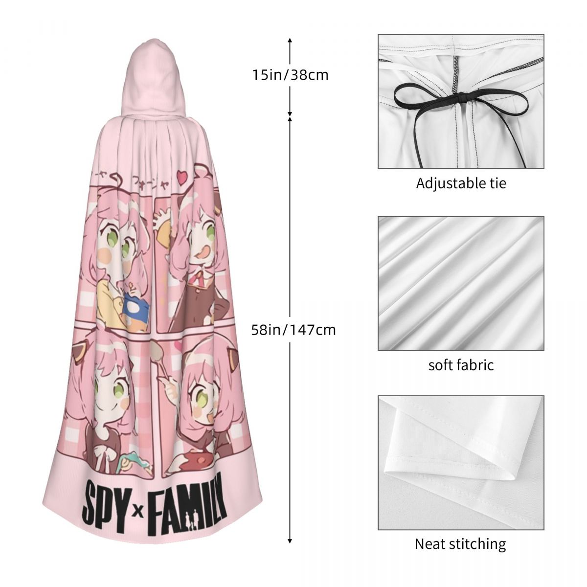 Spy X Family Anya Forger Long  - Anime Cosplay Anya recension och pris