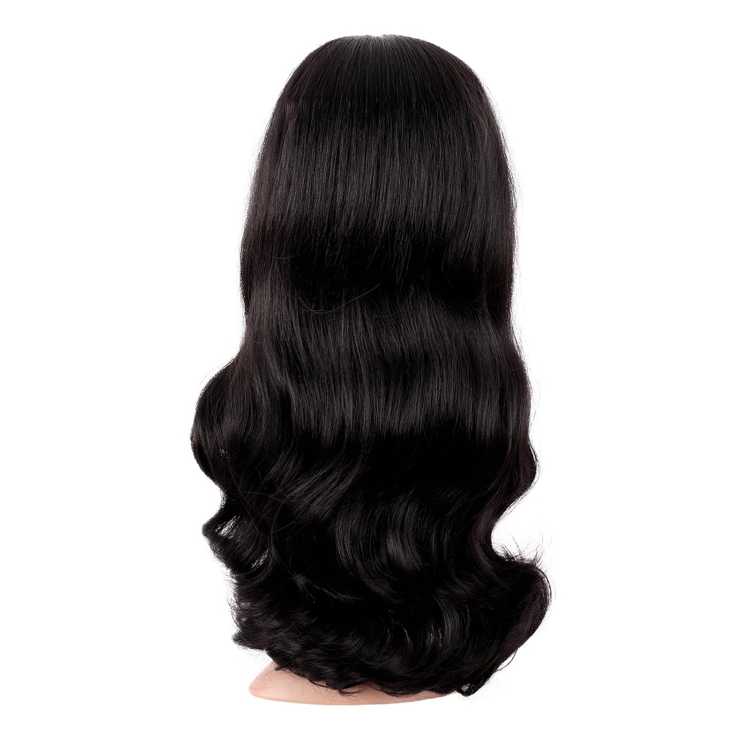 Long Curly Hair Middle Part Co - Anime Cosplay Long Black Hair recension och pris