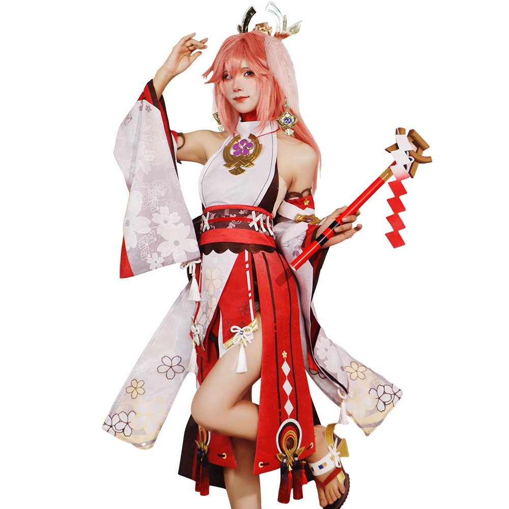Genshin Impact Yae Miko Cospla - Cosplay Anime Yae Miko recension och pris