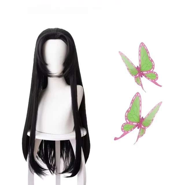 Anime Kochou Kanae Wig Kimetsu - Cosplay Anime Black Hair recension och pris