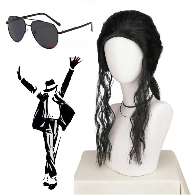Michael Jackson Cosplay Wig Or - Anime Cosplay Long Black Hair recension och pris